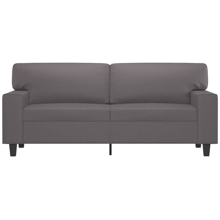Tweezitsbank 140 cm kunstleer grijs