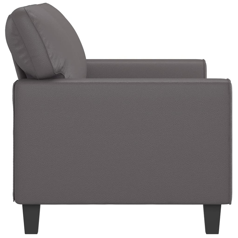 Tweezitsbank 140 cm kunstleer grijs