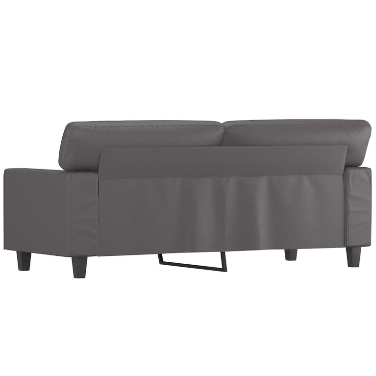 Tweezitsbank 140 cm kunstleer grijs