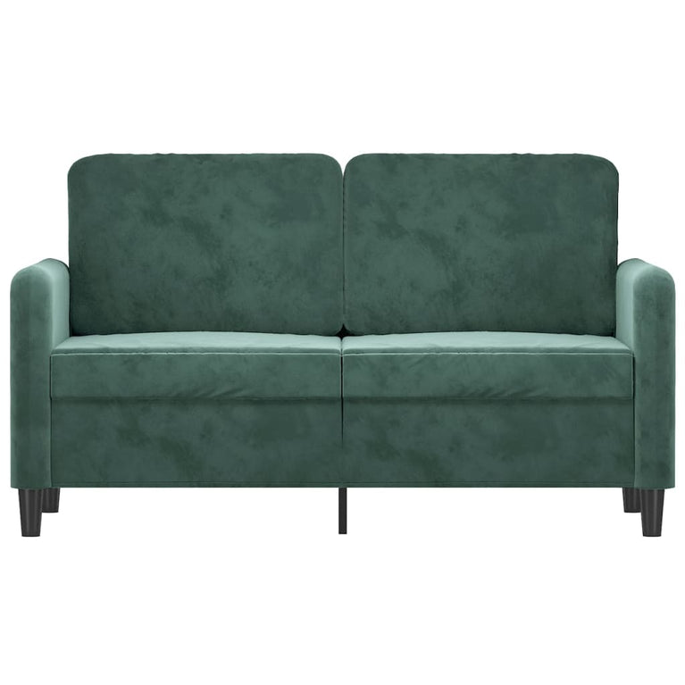 Tweezitsbank 120 cm fluweel donkergroen
