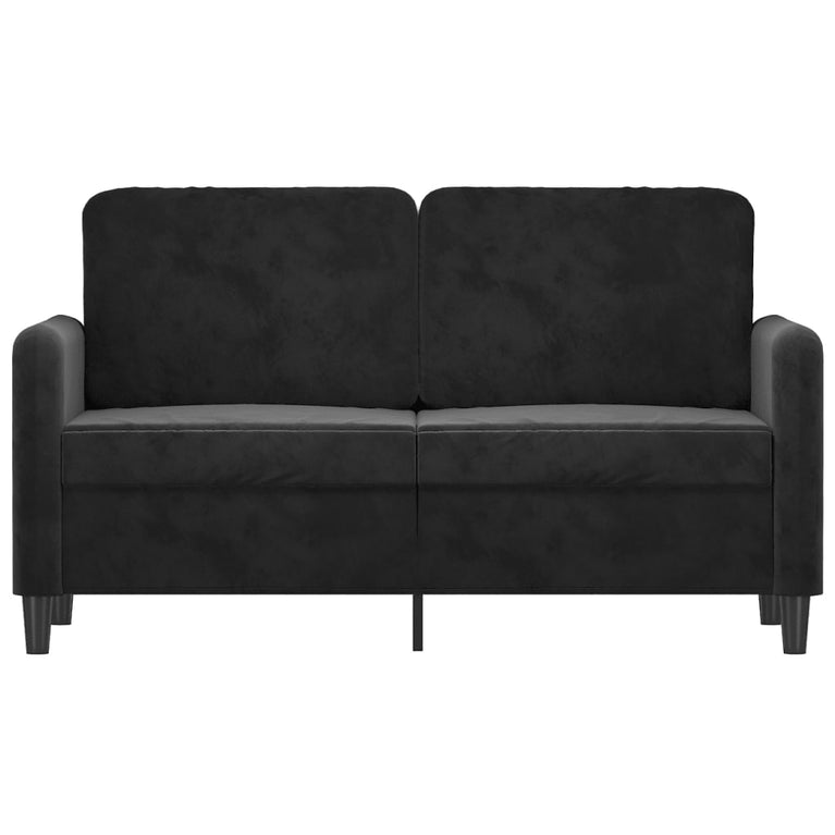 Tweezitsbank 120 cm fluweel zwart