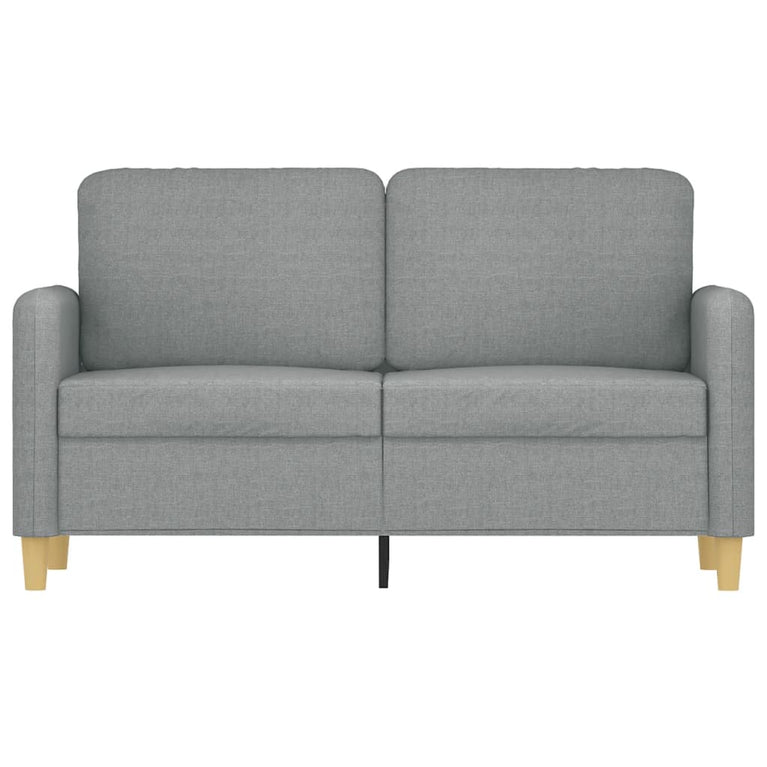 Tweezitsbank 120 cm stof lichtgrijs