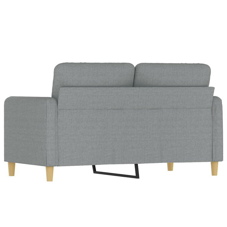 Tweezitsbank 120 cm stof lichtgrijs