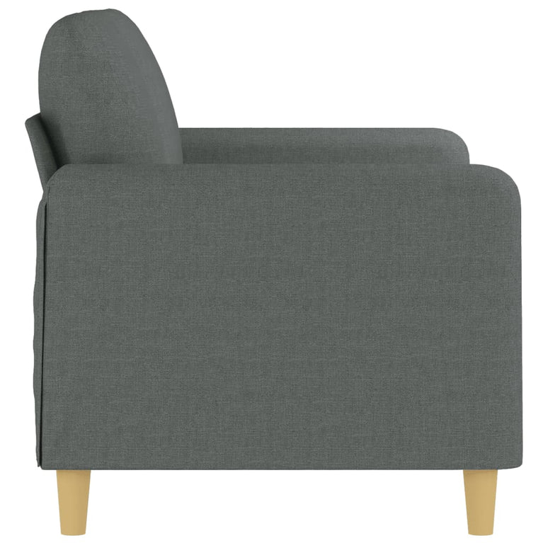 Tweezitsbank 120 cm stof donkergrijs