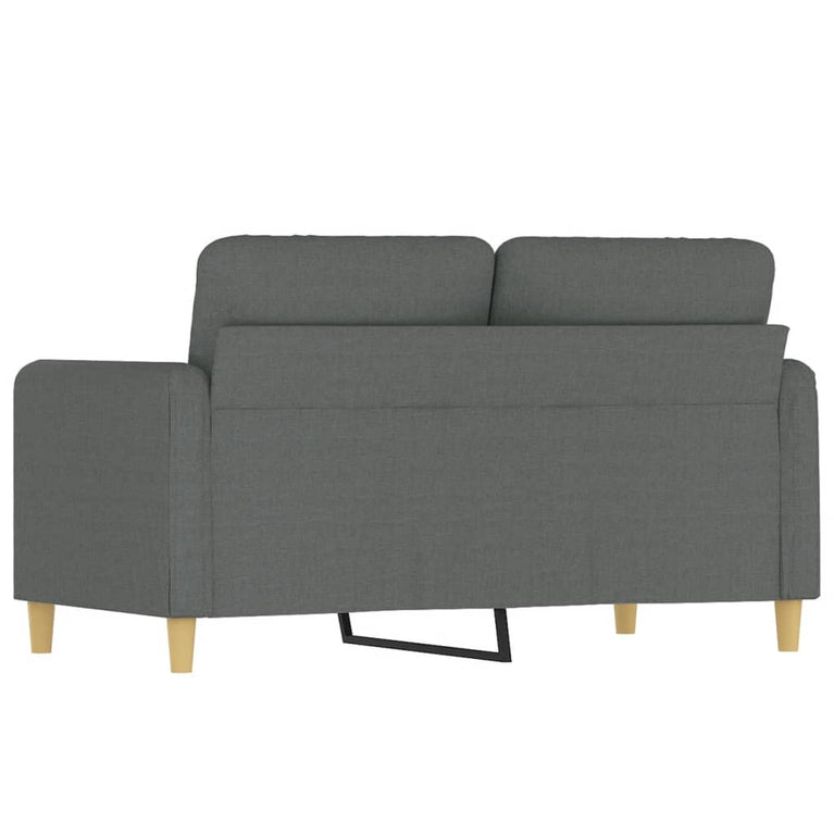 Tweezitsbank 120 cm stof donkergrijs