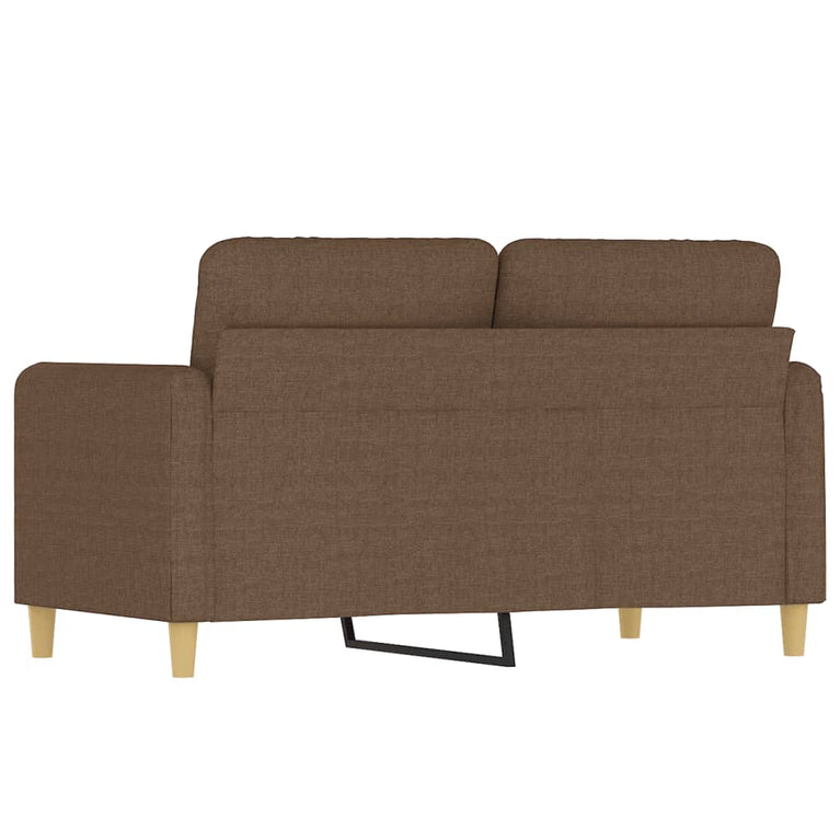 Tweezitsbank 120 cm stof bruin