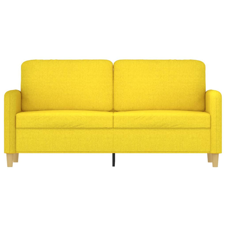 Tweezitsbank 140 cm stof lichtgeel