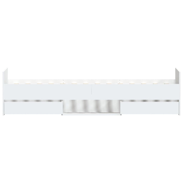 Bedframe met hoofd- en voeteneinde wit 90x190 cm