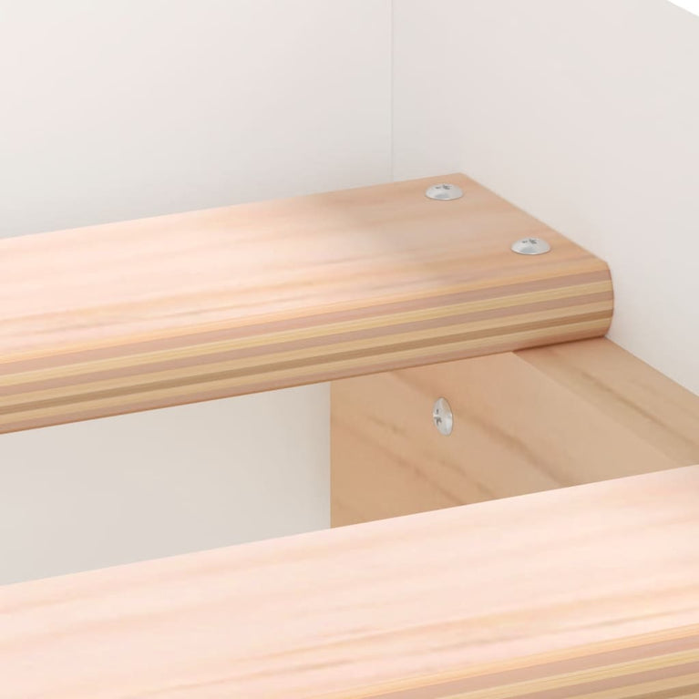 Bedframe met hoofd- en voeteneinde wit 90x190 cm