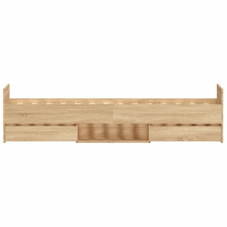 Bedframe met hoofd- en voeteneinde sonoma eikenkleur 90x190 cm