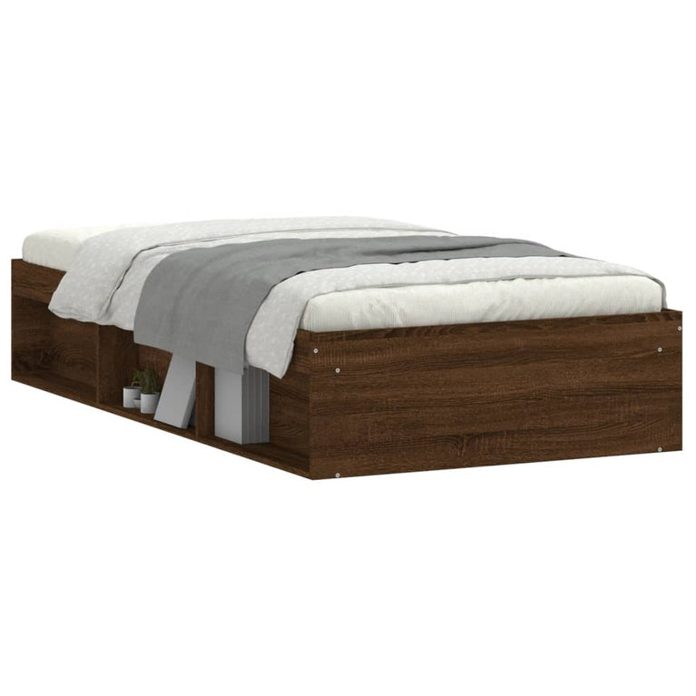 Bedframe bruineikenkleurig 90x190 cm