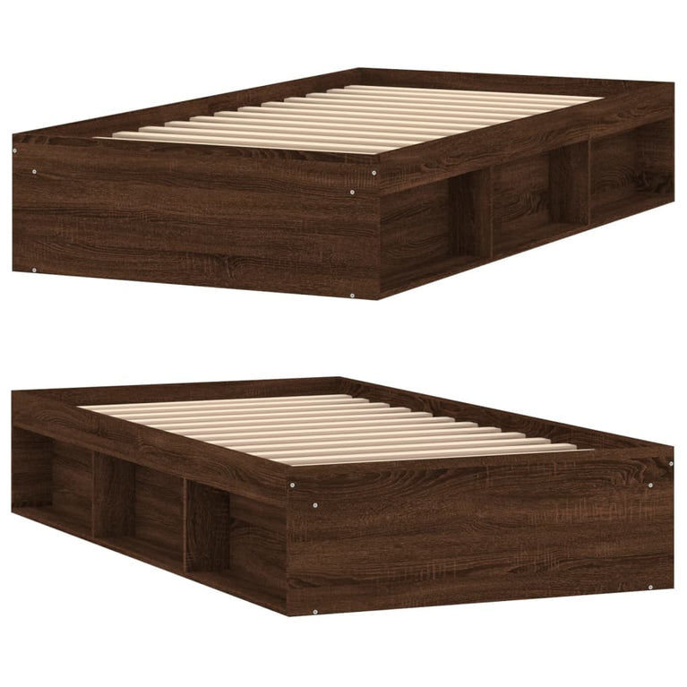 Bedframe bruineikenkleurig 90x190 cm