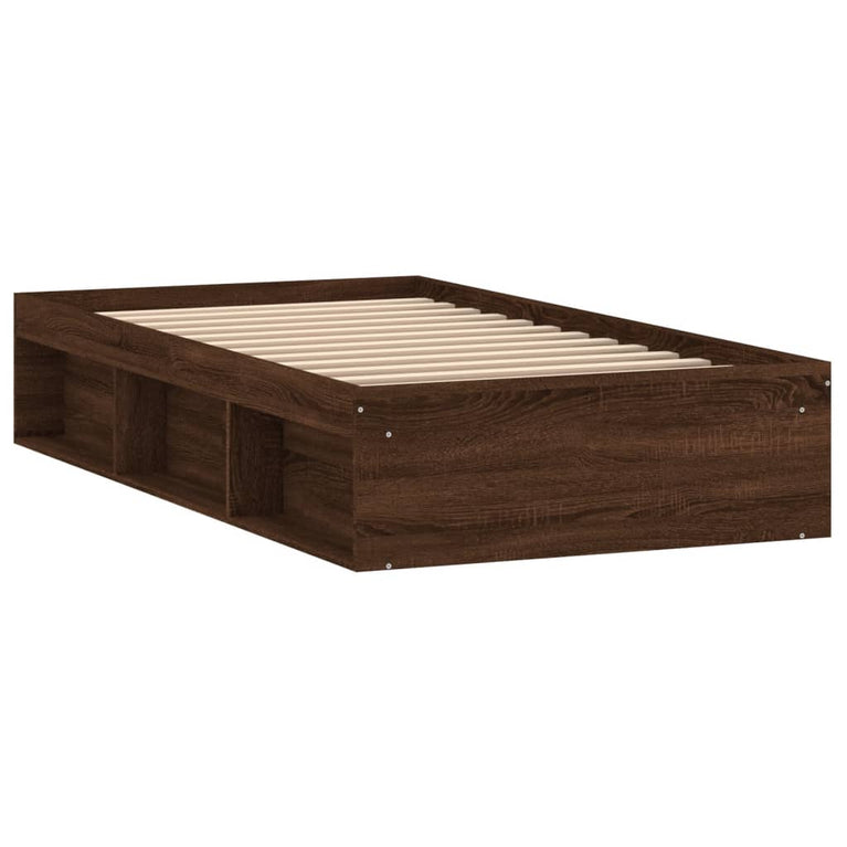 Bedframe bruineikenkleurig 90x190 cm