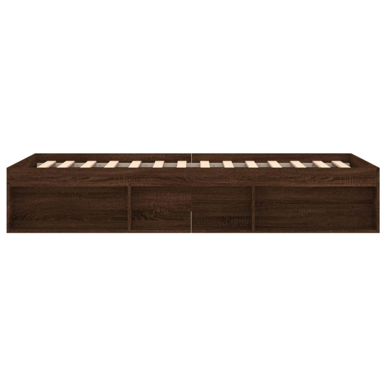 Bedframe bruineikenkleurig 90x190 cm
