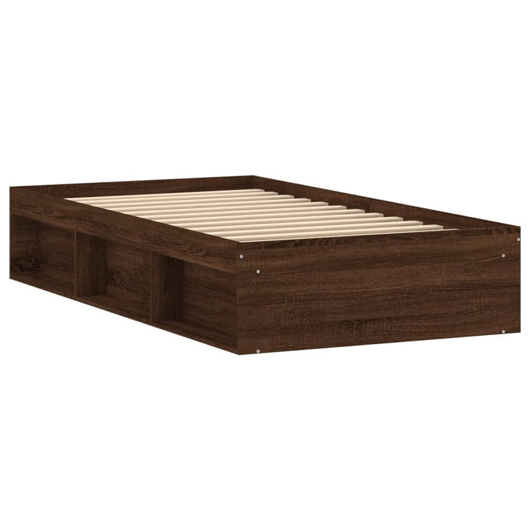 Bedframe bruineikenkleurig 90x190 cm