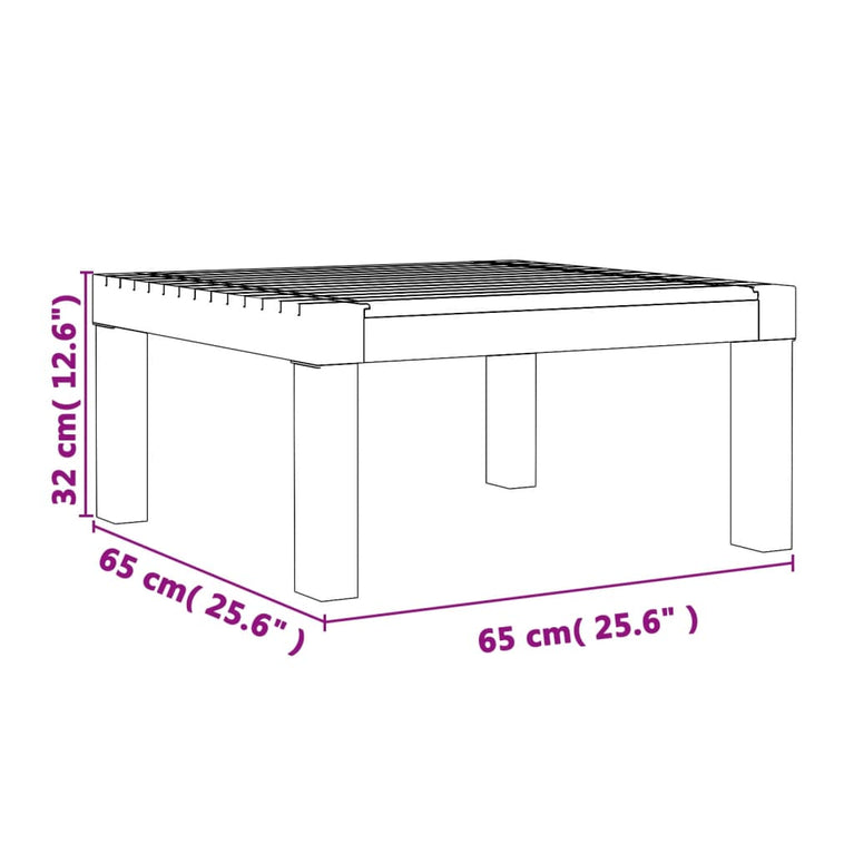 3-delige Loungeset met kussens PP wit