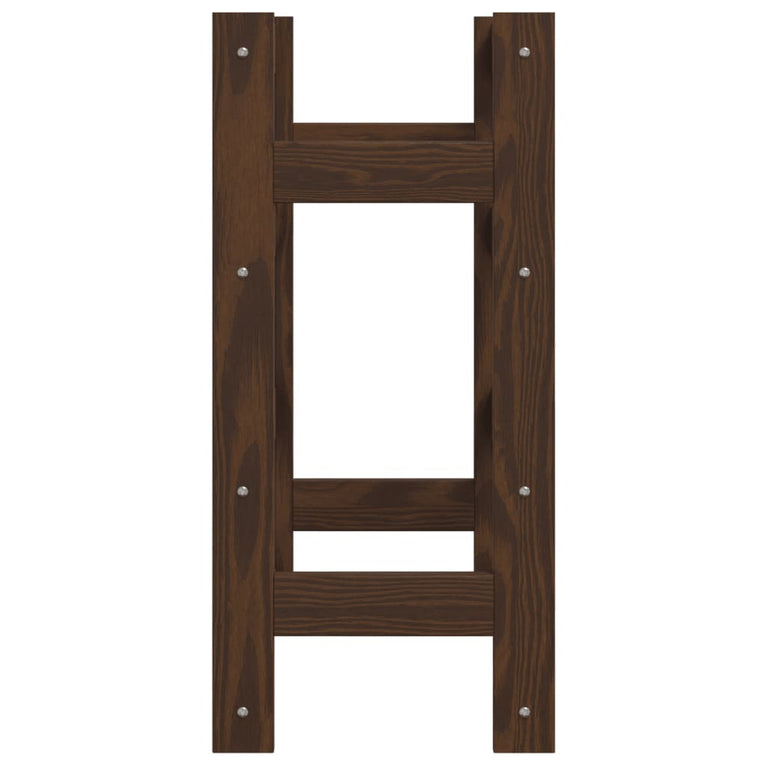 Wijnrek voor 16 flessen massief grenenhout bruin MeubelReus