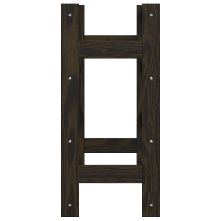 Wijnrek voor 16 flessen massief grenenhout zwart MeubelReus