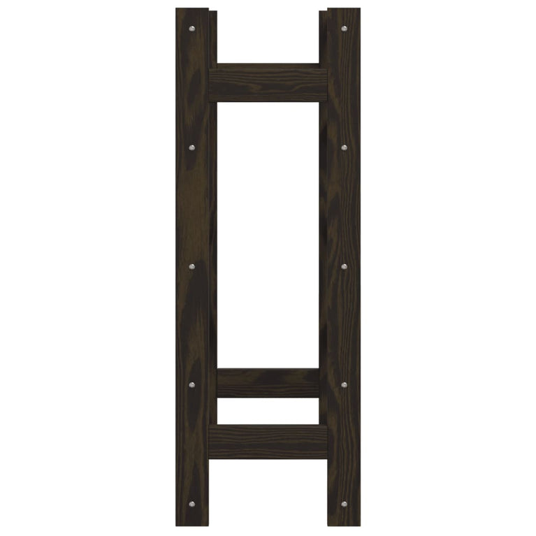 Wijnrek voor 20 flessen massief grenenhout zwart MeubelReus