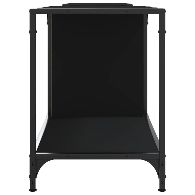 Tv-meubel 203x37x50 cm bewerkt hout zwart