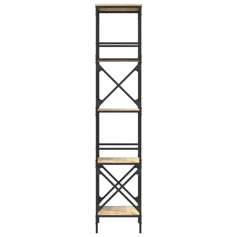 Boekenkast 5-laags 59 x 35 x 171 cm bewerkt hout sonoma eiken