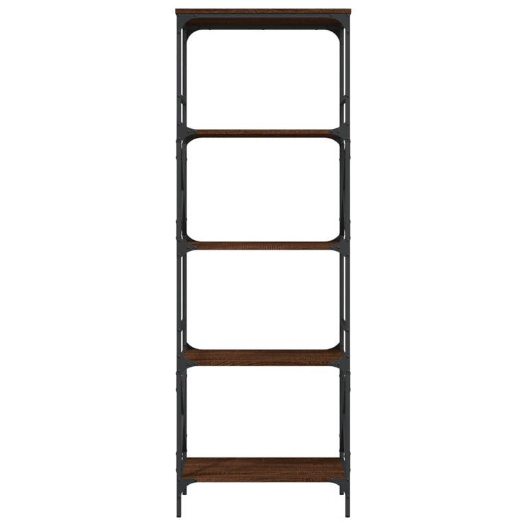 Boekenkast 5-laags 59x35x171 cm bewerkt hout bruineikenkleurig