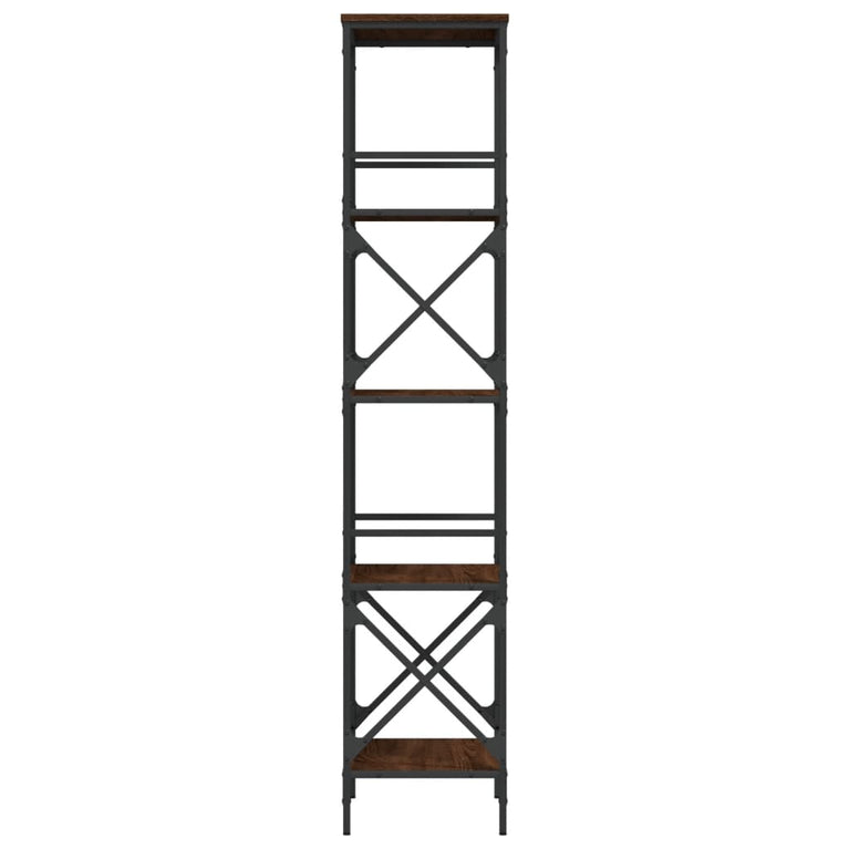 Boekenkast 5-laags 59x35x171 cm bewerkt hout bruineikenkleurig