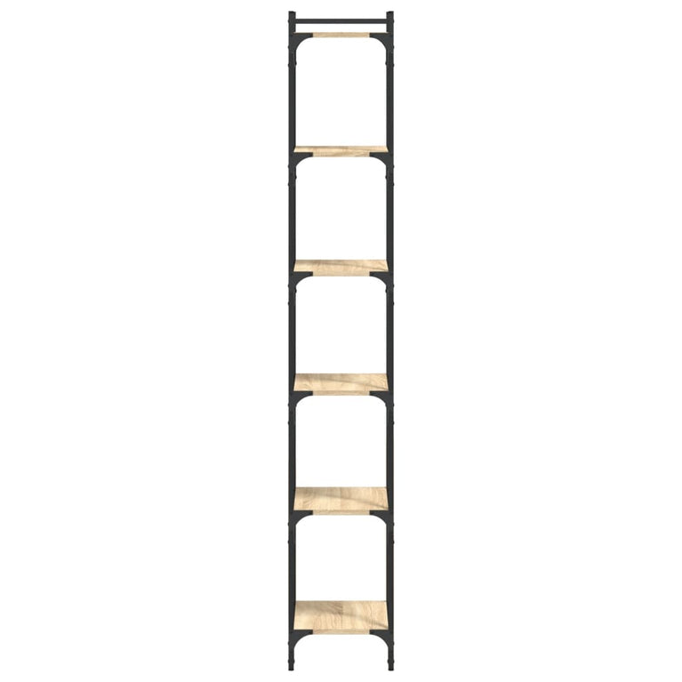 Boekenkast 6-laags 40 x 30 x 188 cm bewerkt hout sonoma eiken