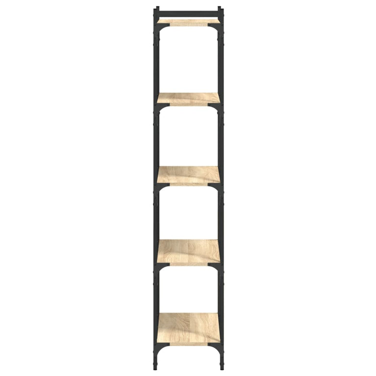 Boekenkast 5-laags 60x30x154 cm bewerkt hout sonoma eikenkleur