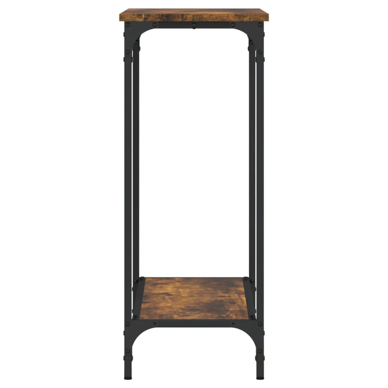 Wandtafel 75x30,5x75 cm bewerkt hout gerookt eikenkleurig MeubelReus