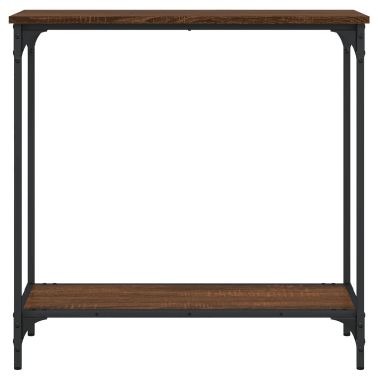 Wandtafel 75x30,5x75 cm bewerkt hout bruineikenkleurig MeubelReus
