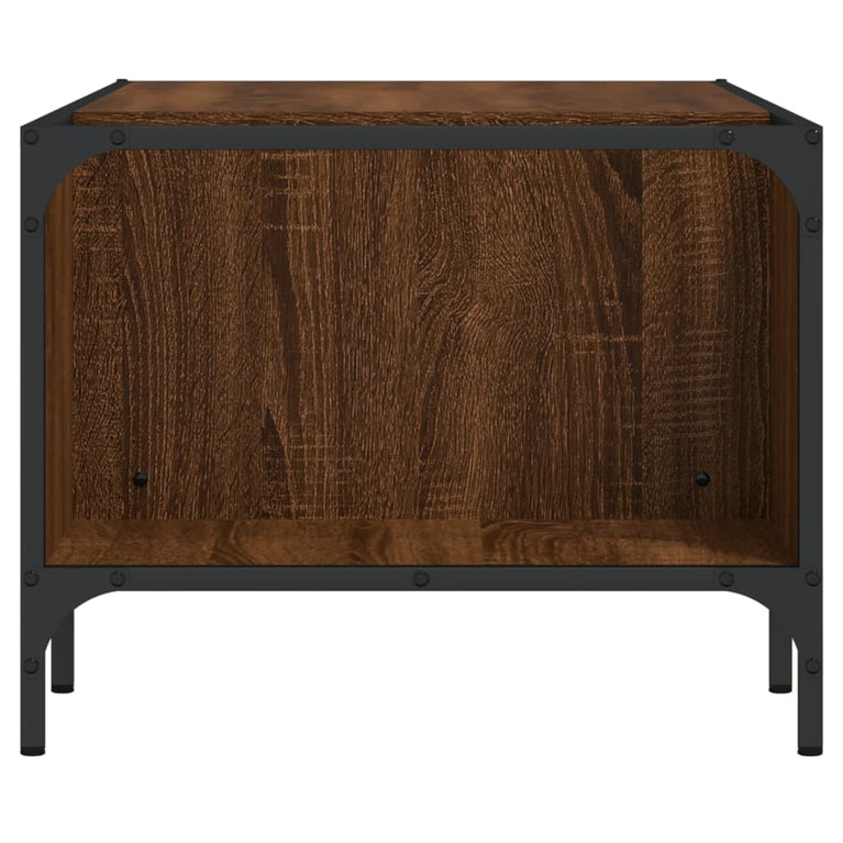 Salontafel met rek 100x51x40 cm bewerkt hout bruineikenkleurig