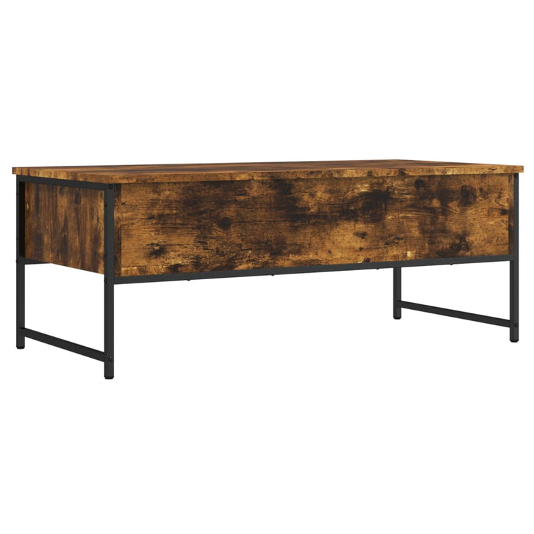 Salontafel 101x49x39,5 cm bewerkt hout gerookt eikenkleurig