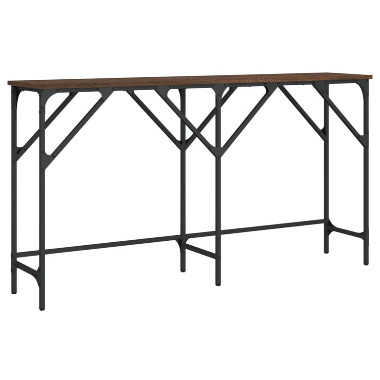 Wandtafel 140x29x75 cm bewerkt hout bruineikenkleurig
