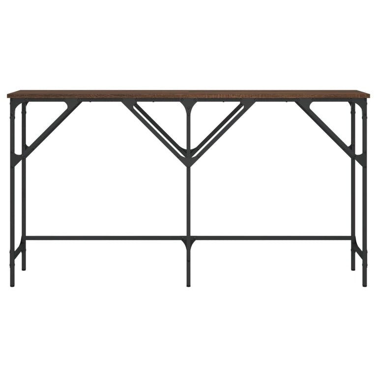 Wandtafel 140x29x75 cm bewerkt hout bruineikenkleurig
