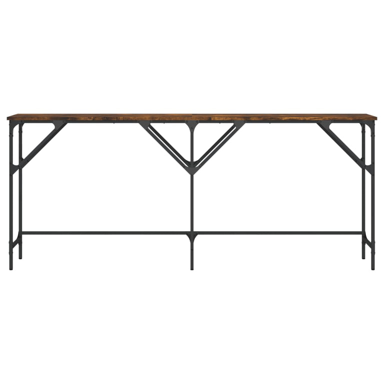 Wandtafel 180x29x75 cm bewerkt hout gerookt eikenkleurig