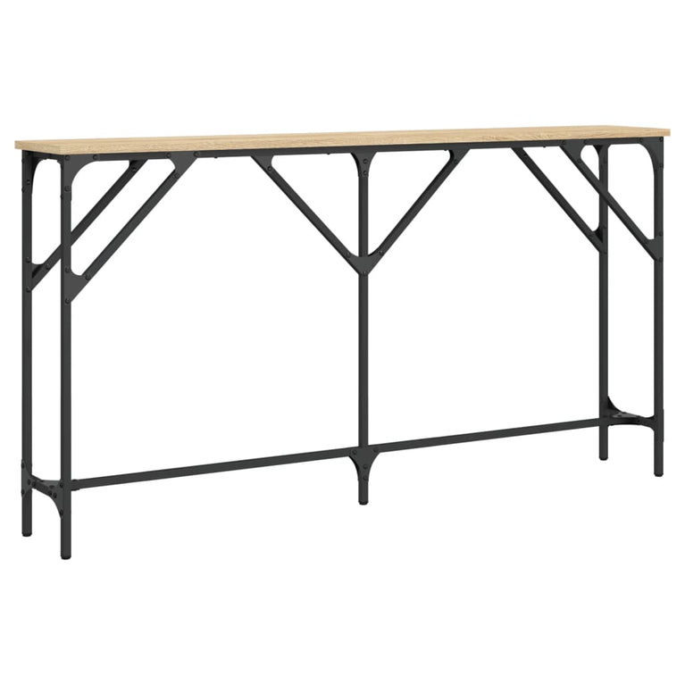 Wandtafel 140x23x75 cm bewerkt hout sonoma eikenkleurig MeubelReus
