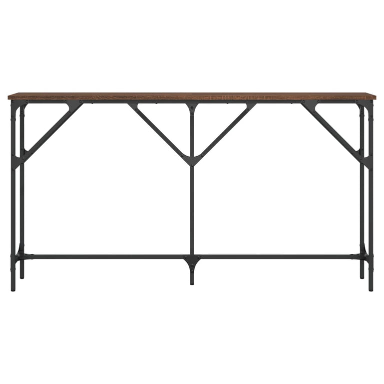Wandtafel 140x23x75 cm bewerkt hout bruineikenkleurig MeubelReus