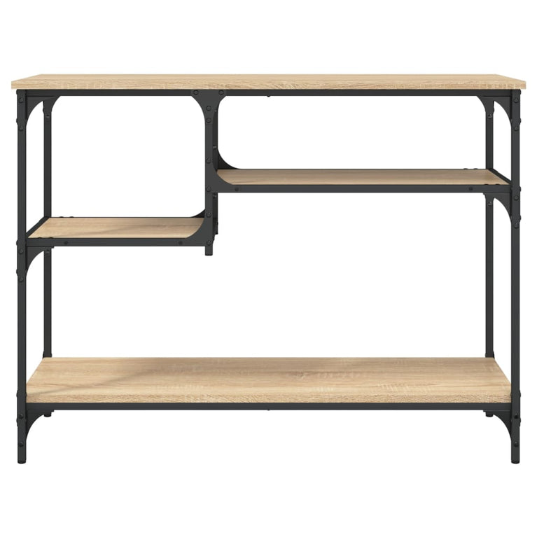 Wandtafel met schappen 100x35x75 cm sonoma eikenkleurig