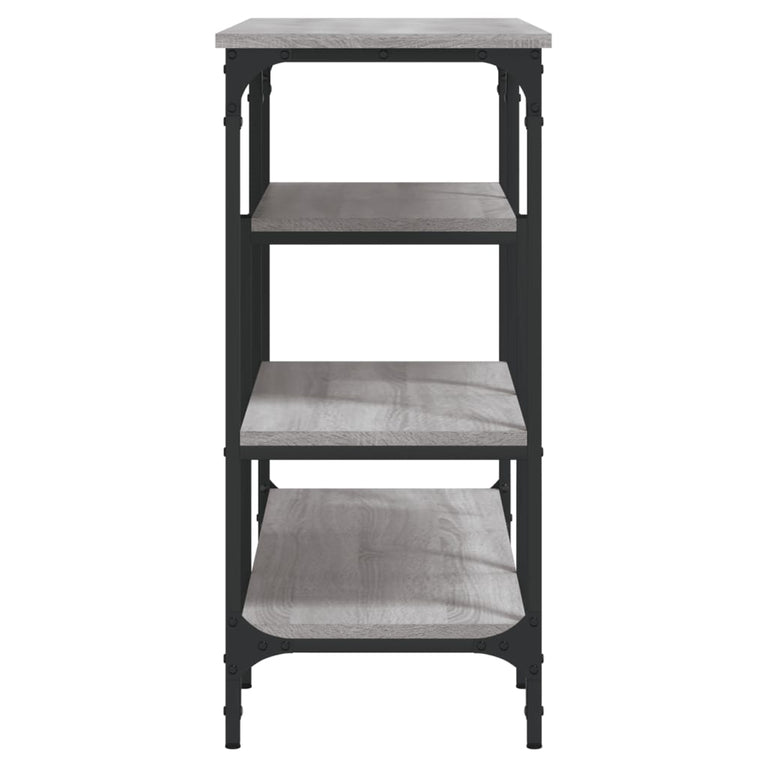 Wandtafel met schappen 100x35x75 cm grijs sonoma eikenkleurig