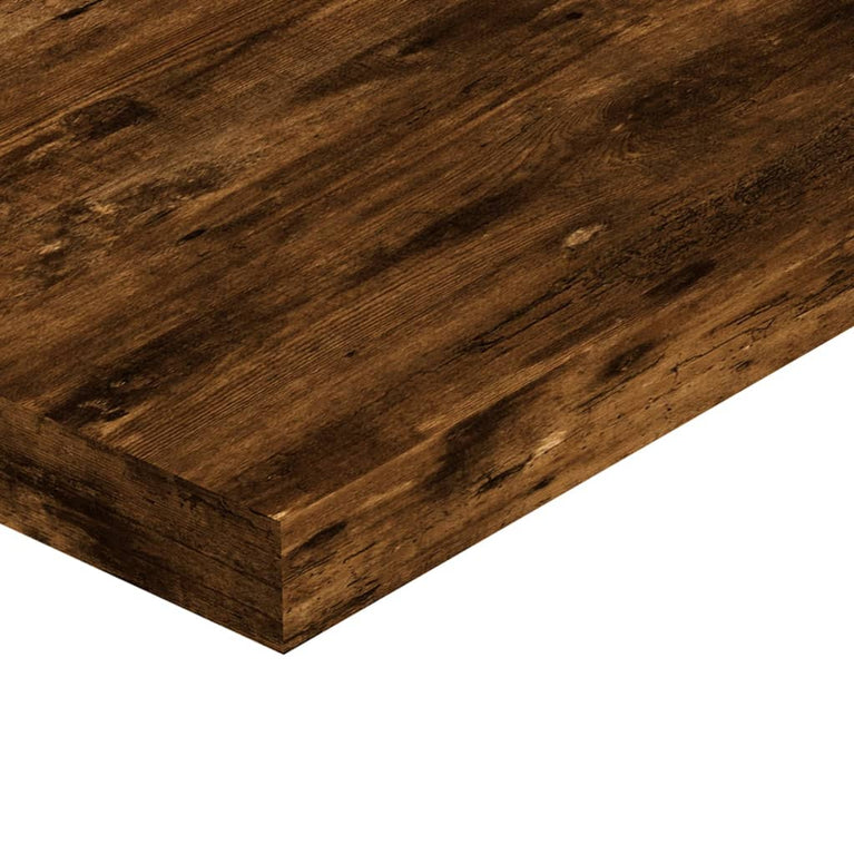 Wandschappen 8 st 40x10x1,5 cm bewerkt hout gerookt eikenkleur