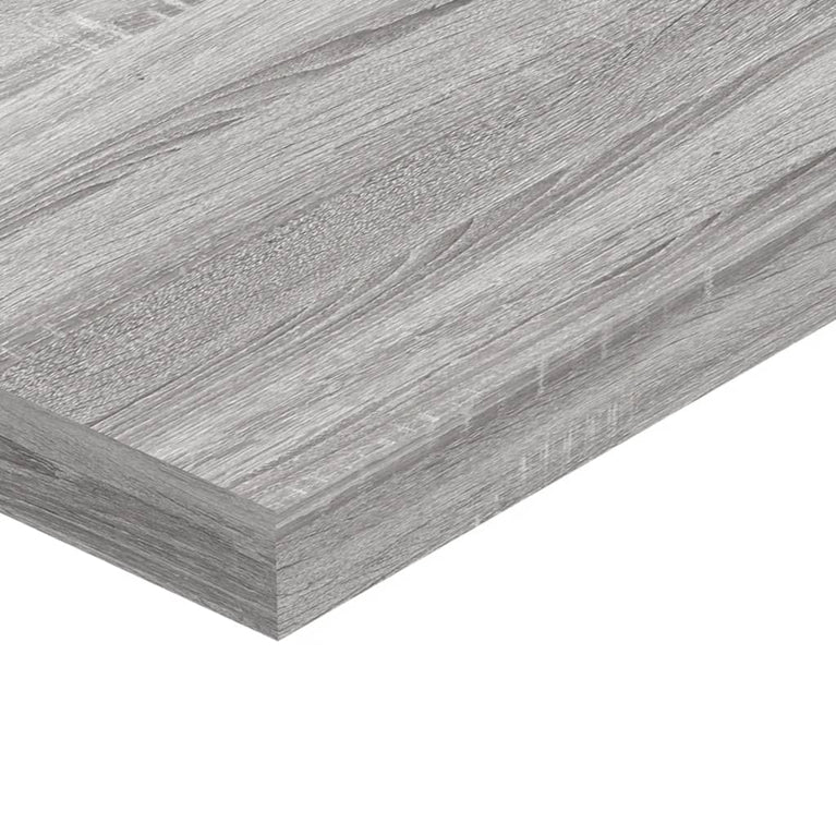Wandschappen 4 st 40x10x1,5 cm bewerkt hout grijs sonoma eiken