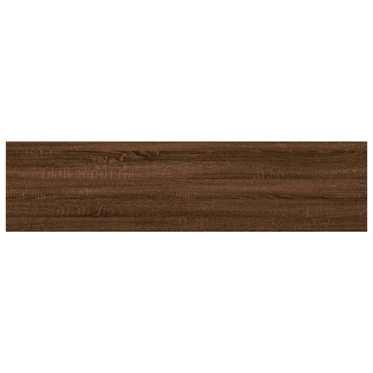 Wandschappen 4 st 40x10x1,5 cm bewerkt hout bruineikenkleurig