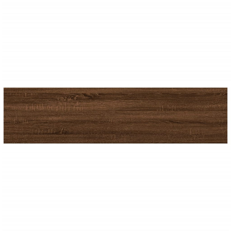 Wandschappen 8 st 40x10x1,5 cm bewerkt hout bruineikenkleurig
