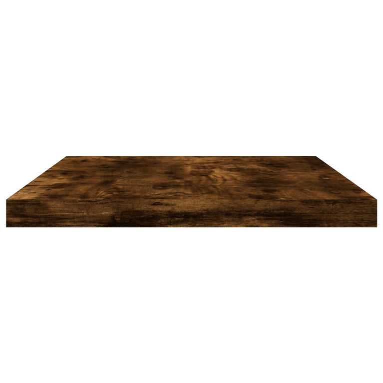 Wandschappen 4 st 40x20x1,5 cm bewerkt hout gerookt eikenkleur