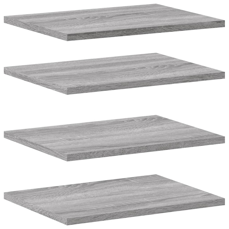 Wandschappen 4 st 40x30x1,5 cm bewerkt hout grijs sonoma eiken