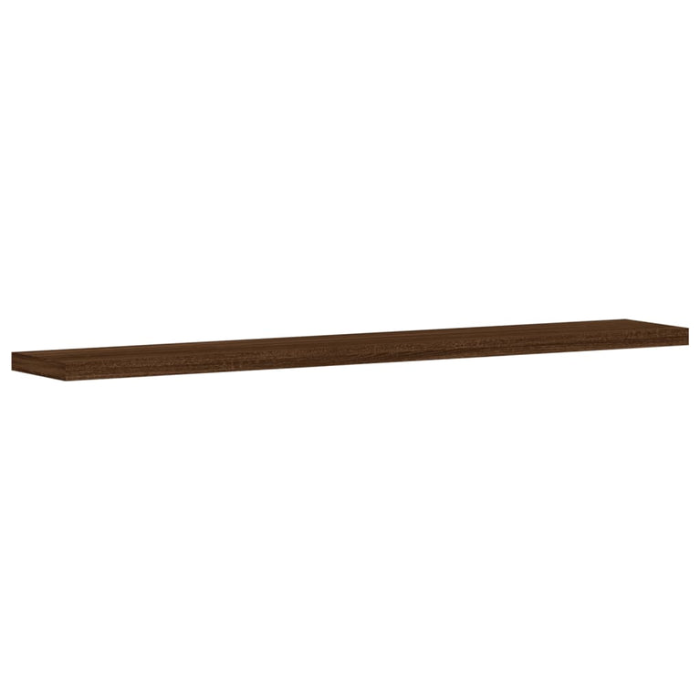 Wandschappen 4 st 60x10x1,5 cm bewerkt hout bruineikenkleurig