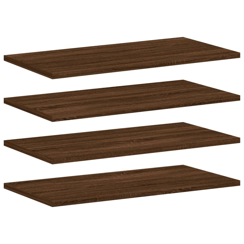 Wandschappen 4 st 60x20x1,5 cm bewerkt hout bruineikenkleurig