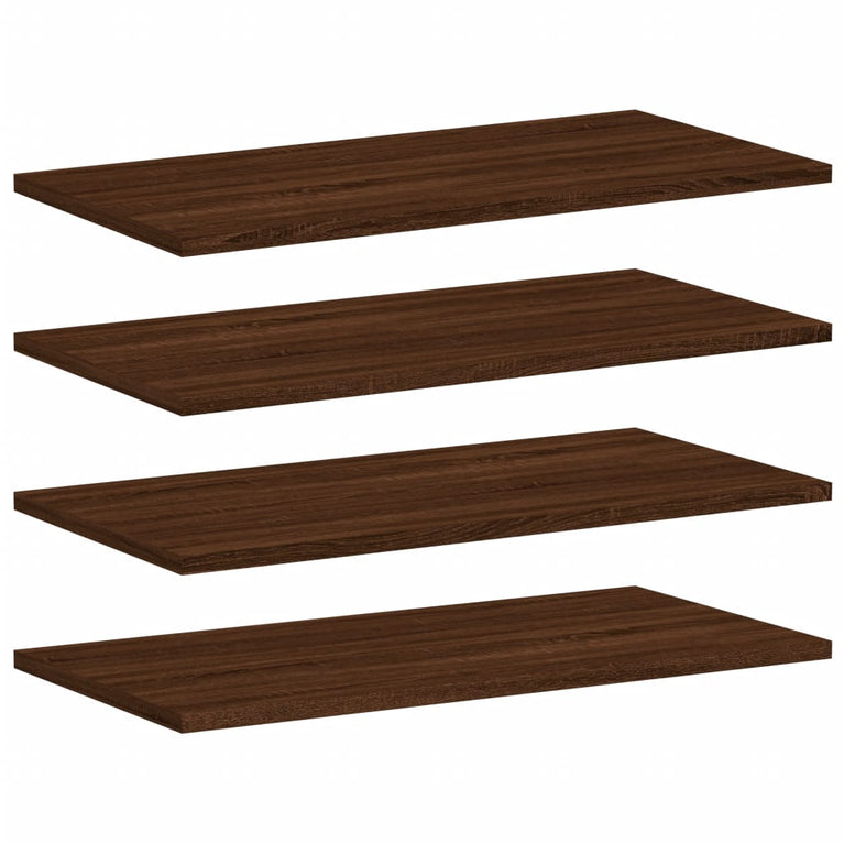 Wandschappen 4 st 60x30x1,5 cm bewerkt hout bruineikenkleurig