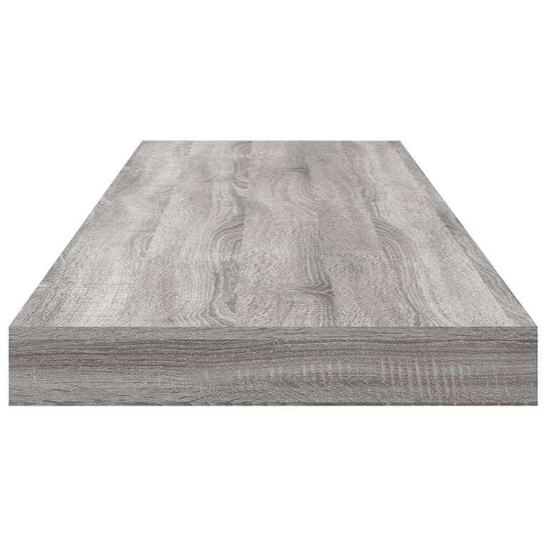 Wandschappen 4 st 80x10x1,5 cm bewerkt hout grijs sonoma eiken